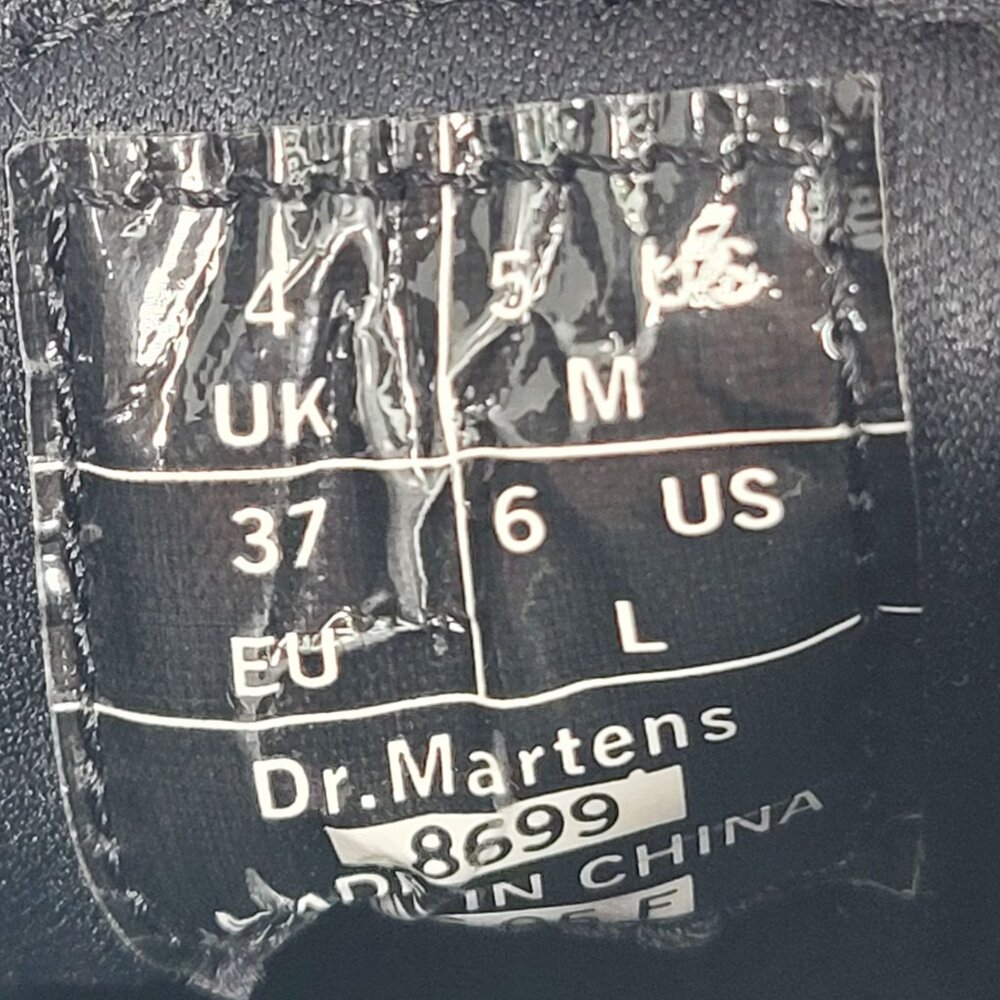 Dr. Martens 8699 Men's Black Leather Lace Up Boots US Size 5 / Wo's US Size 6 - Picture 10 of 10